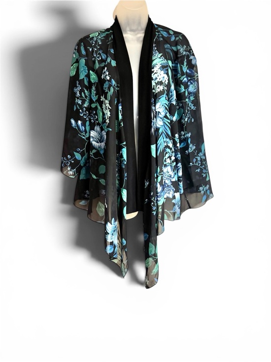 Tiana B. Tops - BEAUTIFUL Black Floral Kimono / Topper PLUS: 18 #11